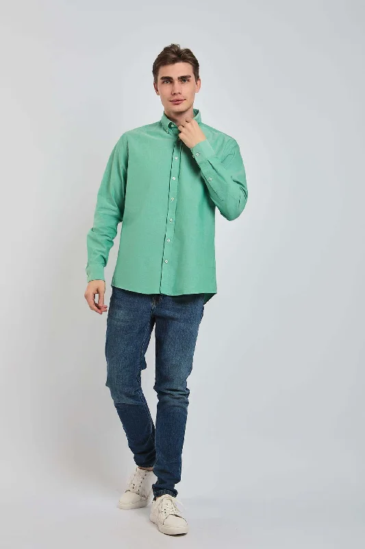 Men's Distressed Denim Casual Shirts with Frayed Edges for a Trendy and Rugged LookMen Shirt Regular Fit Oxford Cotton Green Men's Distressed Denim Casual Shirts with Frayed Edges for a Trendy and Rugged LookMen Shirt Regular Fit Oxford Cotton Green