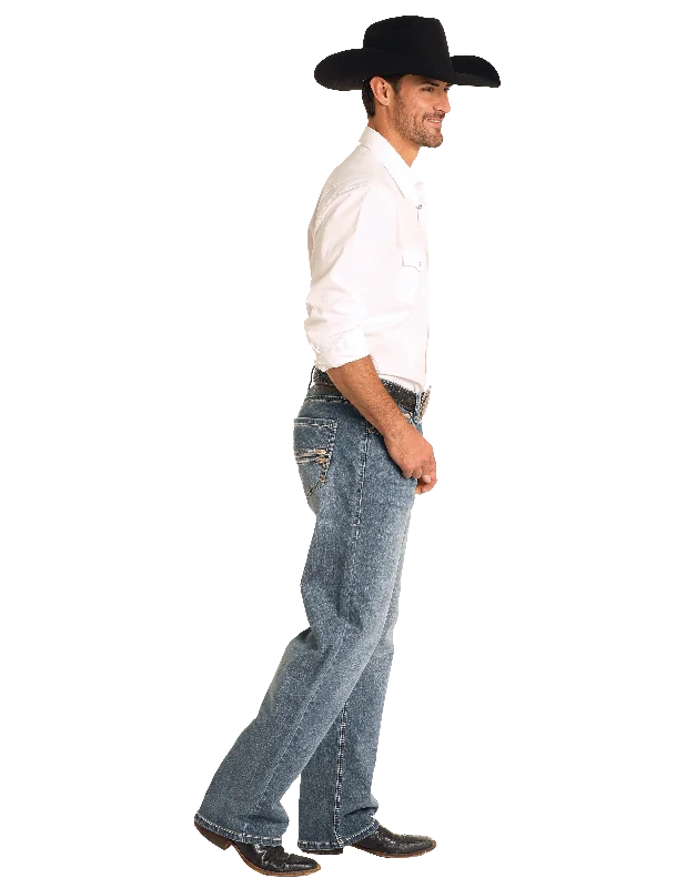 Men's Distressed Denim Casual Shirts with Frayed Edges for a Trendy and Rugged LookMen's Rock & Roll Cowboy Double Barrel Straight Jean #BM0SD04814 Men's Distressed Denim Casual Shirts with Frayed Edges for a Trendy and Rugged LookMen's Rock & Roll Cowboy Double Barrel Straight Jean #BM0SD04814