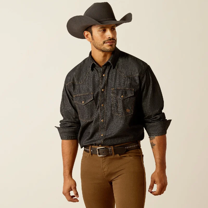 Men's Thermal - Lined Casual Shirts in Black for Added Warmth in Cold WeatherMen's Ariat Snap Front Shirt #10051866X Men's Thermal - Lined Casual Shirts in Black for Added Warmth in Cold WeatherMen's Ariat Snap Front Shirt #10051866X