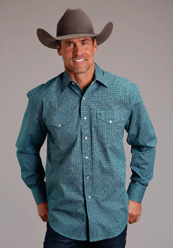 Men's Two - Tone Contrast Panel Casual Shirts in White and Navy for a Stylish and Eye - Catching DesignStetson Mens Four Leaf Foulard Green 100% Cotton L/S Shirt Men's Two - Tone Contrast Panel Casual Shirts in White and Navy for a Stylish and Eye - Catching DesignStetson Mens Four Leaf Foulard Green 100% Cotton L/S Shirt