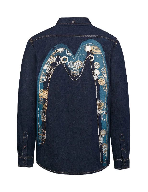 Men's Distressed Denim Casual Shirts with Frayed Edges for a Trendy and Rugged LookDouble Daicock Denim Shirt Men's Distressed Denim Casual Shirts with Frayed Edges for a Trendy and Rugged LookDouble Daicock Denim Shirt
