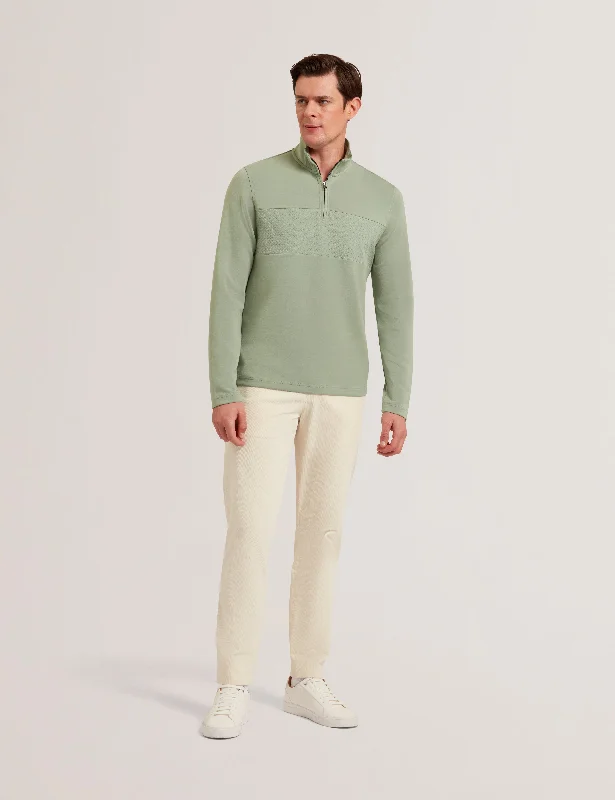 Men's Slim - Fit Printed Floral Casual Shirts in Pastel Colors for a Spring - Inspired VibeSimonea Long Sleeve Regular Herringbone Half-Zip Green Men's Slim - Fit Printed Floral Casual Shirts in Pastel Colors for a Spring - Inspired VibeSimonea Long Sleeve Regular Herringbone Half-Zip Green