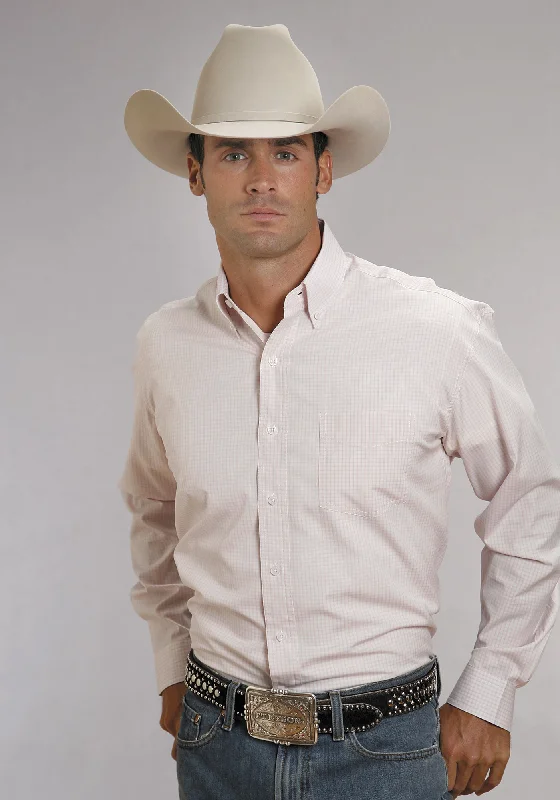 Men's Graphic - Printed Casual Shirts with Pop - Culture References for a Fun and Stylish LookStetson Mens Pink Two Stripe Check 100% Cotton L/S 1 Pocket Western Shirt Men's Graphic - Printed Casual Shirts with Pop - Culture References for a Fun and Stylish LookStetson Mens Pink Two Stripe Check 100% Cotton L/S 1 Pocket Western Shirt