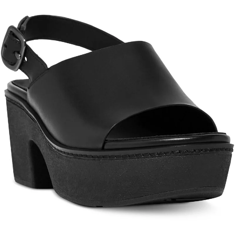 Pilar Womens Leather Platform Sandals