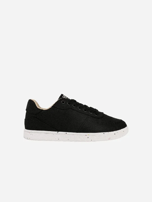 Seeker Men's Vegan Hemp Sneakers | Black & White