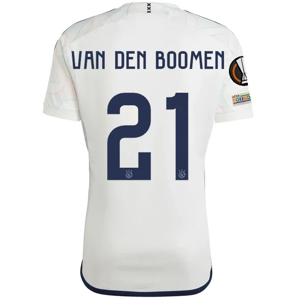 Men's Retro Soccer Jerseys of Famous Clubs from the 90s for Nostalgic Football Enthusiastsadidas Ajax Branco van den Boomen Away Jersey w/ Europa League Patches 23/24 (Core White) Men's Retro Soccer Jerseys of Famous Clubs from the 90s for Nostalgic Football Enthusiastsadidas Ajax Branco van den Boomen Away Jersey w/ Europa League Patches 23/24 (Core White)