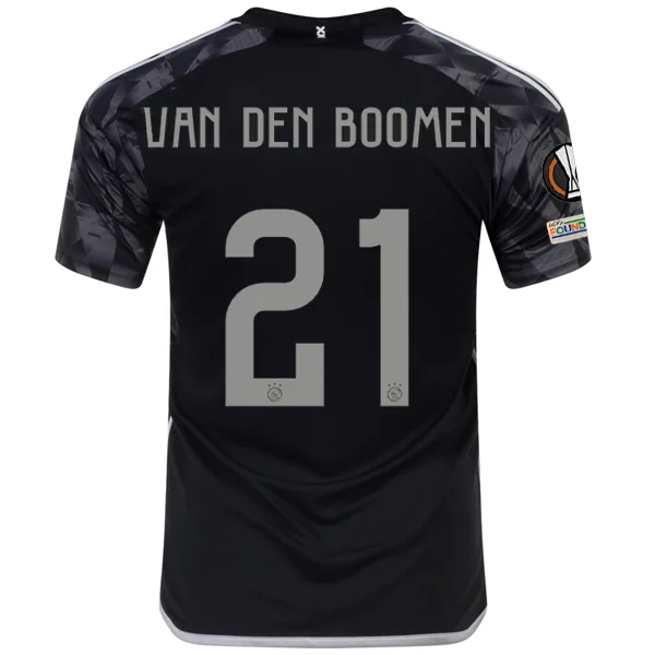 Men's Replica Hockey Jerseys of Star Players for Devoted Ice Hockey Supportersadidas Ajax Branco van den Boomen Third Jersey w/ Europa League Patches 23/24 (Black) Men's Replica Hockey Jerseys of Star Players for Devoted Ice Hockey Supportersadidas Ajax Branco van den Boomen Third Jersey w/ Europa League Patches 23/24 (Black)