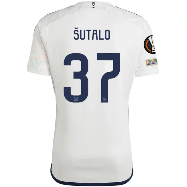 Men's Moisture - Wicking Lacrosse Jerseys with Mesh Panels for Optimal Performance on the Fieldadidas Ajax Josip Šutalo Away Jersey w/ Europa League Patches 23/24 (Core White) Men's Moisture - Wicking Lacrosse Jerseys with Mesh Panels for Optimal Performance on the Fieldadidas Ajax Josip Šutalo Away Jersey w/ Europa League Patches 23/24 (Core White)