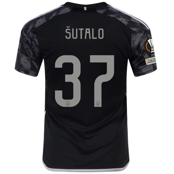 Men's Basketball Jerseys in Sleeveless Design for Enhanced Mobility on the Courtadidas Ajax Josip Šutalo Third Jersey w/ Europa League Patches 23/24 (Black) Men's Basketball Jerseys in Sleeveless Design for Enhanced Mobility on the Courtadidas Ajax Josip Šutalo Third Jersey w/ Europa League Patches 23/24 (Black)