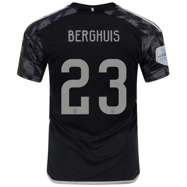 Men's Moisture - Wicking Golf Jerseys with UV Protection for Comfortable Rounds on the Courseadidas Ajax Steven Berghuis Third Jersey w/ Eredivise League Patch 23/24 (Black) Men's Moisture - Wicking Golf Jerseys with UV Protection for Comfortable Rounds on the Courseadidas Ajax Steven Berghuis Third Jersey w/ Eredivise League Patch 23/24 (Black)