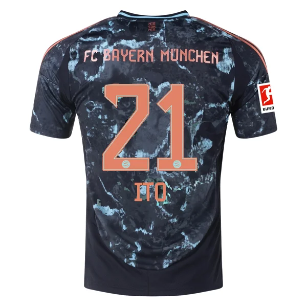 Men's Retro Hockey Jerseys with Classic Stripes and Logos for a Nostalgic Hockey Aestheticadidas Bayern Munich Hiroki Ito Away Jersey w/ Bundesliga Patch 24/25 (Black/Copper/Blue) Men's Retro Hockey Jerseys with Classic Stripes and Logos for a Nostalgic Hockey Aestheticadidas Bayern Munich Hiroki Ito Away Jersey w/ Bundesliga Patch 24/25 (Black/Copper/Blue)