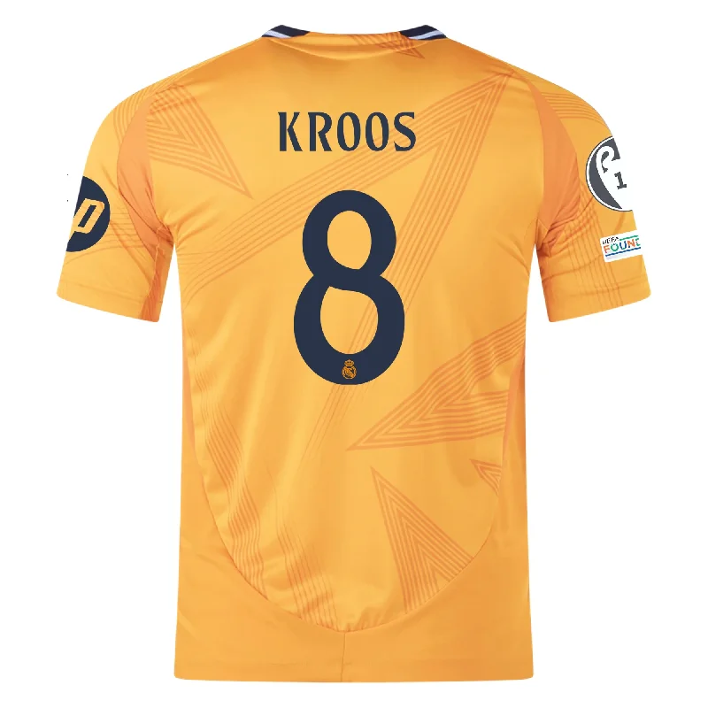Men's Authentic Soccer Jerseys of National Teams for International Football Eventsadidas Real Madrid Authentic Toni Kroos Away Jersey w/ Champions League Patches 24/25 (Crew Orange) Men's Authentic Soccer Jerseys of National Teams for International Football Eventsadidas Real Madrid Authentic Toni Kroos Away Jersey w/ Champions League Patches 24/25 (Crew Orange)