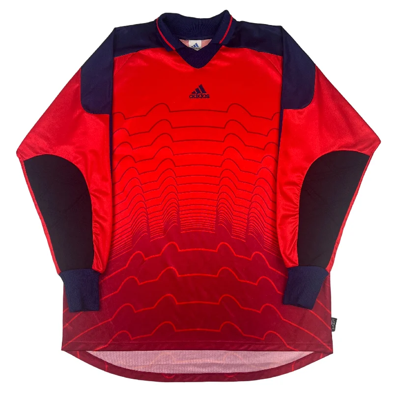 Men's Throwback Tennis Jerseys Inspired by Iconic Matches and PlayersAdidas 90's Waves Graphics Goalkeeper Jersey Red Navy Men's Throwback Tennis Jerseys Inspired by Iconic Matches and PlayersAdidas 90's Waves Graphics Goalkeeper Jersey Red Navy