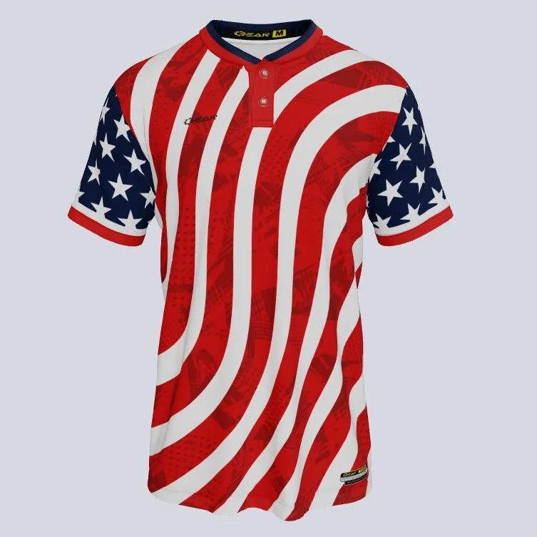 Men's Authentic Soccer Jerseys of National Teams for International Football EventsAmerican Custom Two Button Baseball Jersey Men's Authentic Soccer Jerseys of National Teams for International Football EventsAmerican Custom Two Button Baseball Jersey