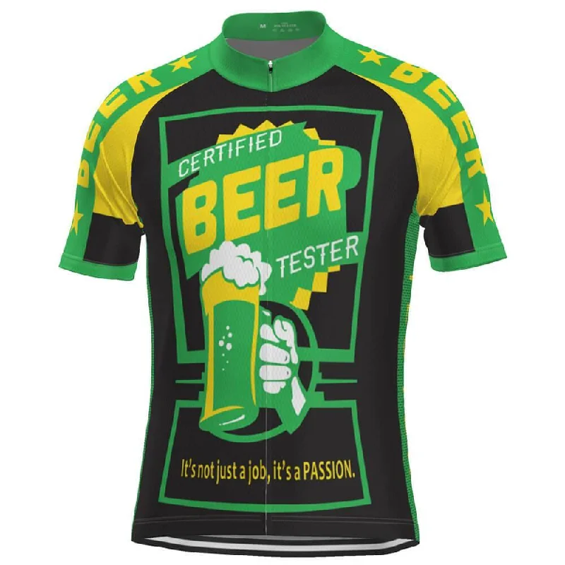 Men's Cycling Jerseys with Reflective Stripes for Safe and Stylish Rides at NightMen's Aussie Certified Beer Tester Cycling Jersey Men's Cycling Jerseys with Reflective Stripes for Safe and Stylish Rides at NightMen's Aussie Certified Beer Tester Cycling Jersey