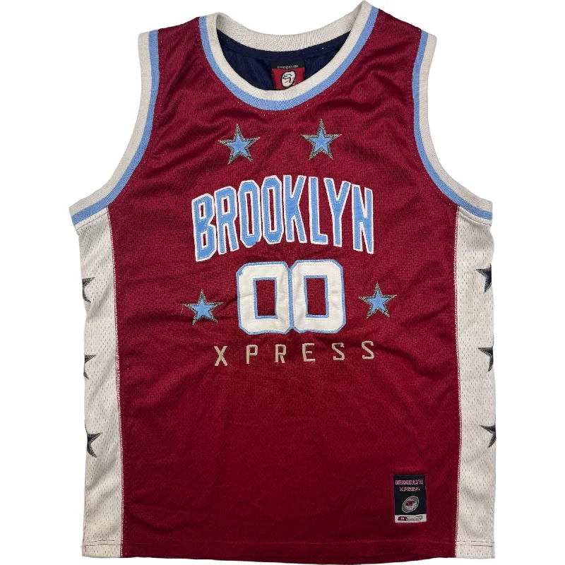 Men's Custom - Printed Baseball Jerseys with Player Names and Numbers for Personalized StyleBrooklyn Xpress Basketball Jersey Red Men's Custom - Printed Baseball Jerseys with Player Names and Numbers for Personalized StyleBrooklyn Xpress Basketball Jersey Red
