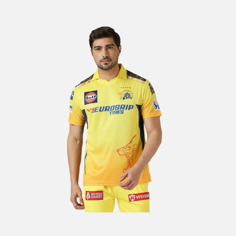 Men's Retro Soccer Jerseys of Famous Clubs from the 90s for Nostalgic Football EnthusiastsChennai Super Kings Fan Jersey 2024 - Plain (Half Sleeve) -Yellow Men's Retro Soccer Jerseys of Famous Clubs from the 90s for Nostalgic Football EnthusiastsChennai Super Kings Fan Jersey 2024 - Plain (Half Sleeve) -Yellow