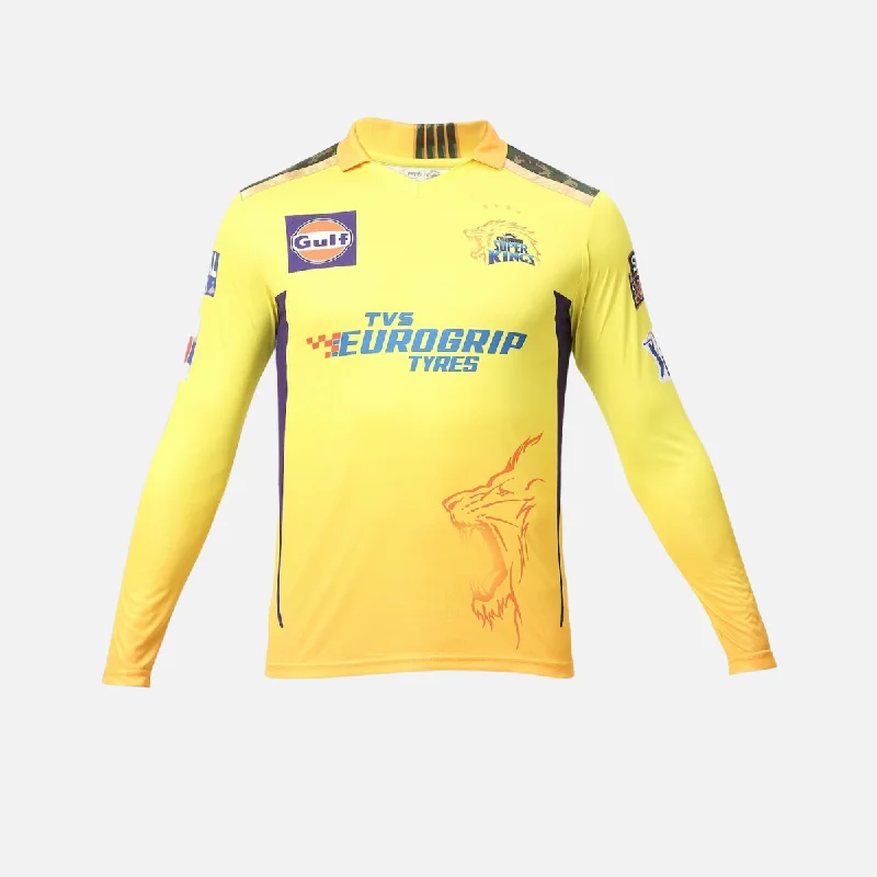 Men's Limited - Release American Football Jerseys of Rookie Stars for Early Adopters and FansI.P.L CSK Match Jersey 2023 Full Sleeve -Yellow Men's Limited - Release American Football Jerseys of Rookie Stars for Early Adopters and FansI.P.L CSK Match Jersey 2023 Full Sleeve -Yellow