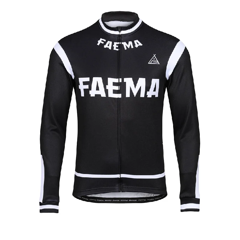 Men's Limited - Release American Football Jerseys of Rookie Stars for Early Adopters and FansFaema Black Retro Long Sleeve Jersey Men's Limited - Release American Football Jerseys of Rookie Stars for Early Adopters and FansFaema Black Retro Long Sleeve Jersey
