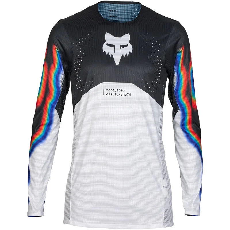 Men's Cycling Jerseys with Reflective Stripes for Safe and Stylish Rides at NightFOX - FLEXAIR SCANS LE JERSEY WHITE/BLACK Men's Cycling Jerseys with Reflective Stripes for Safe and Stylish Rides at NightFOX - FLEXAIR SCANS LE JERSEY WHITE/BLACK