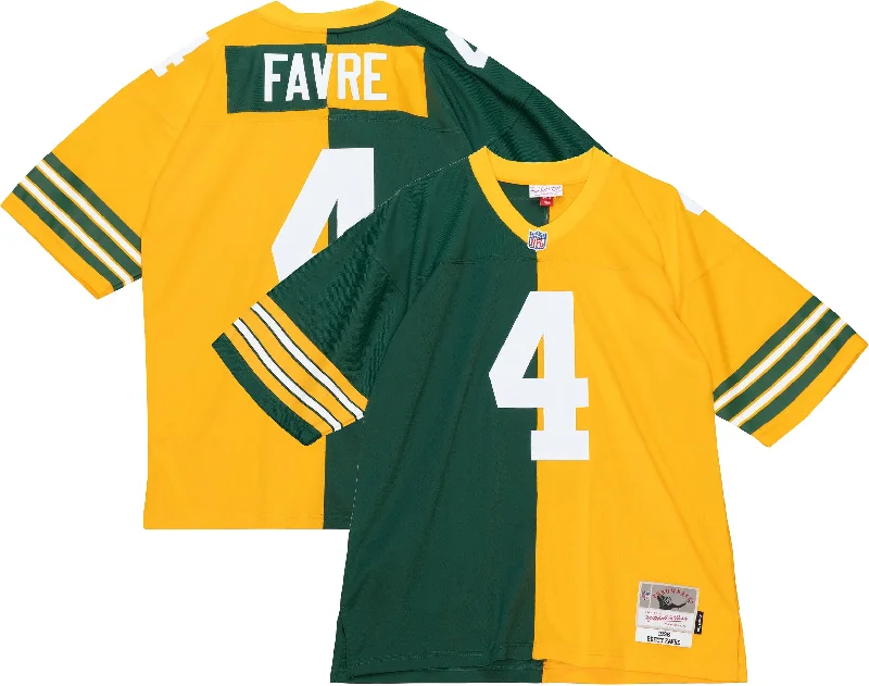 Men's Custom - Printed Baseball Jerseys with Player Names and Numbers for Personalized StyleGreen Bay Packers Brett Favre 1996 Split Legacy Jersey Men's Custom - Printed Baseball Jerseys with Player Names and Numbers for Personalized StyleGreen Bay Packers Brett Favre 1996 Split Legacy Jersey