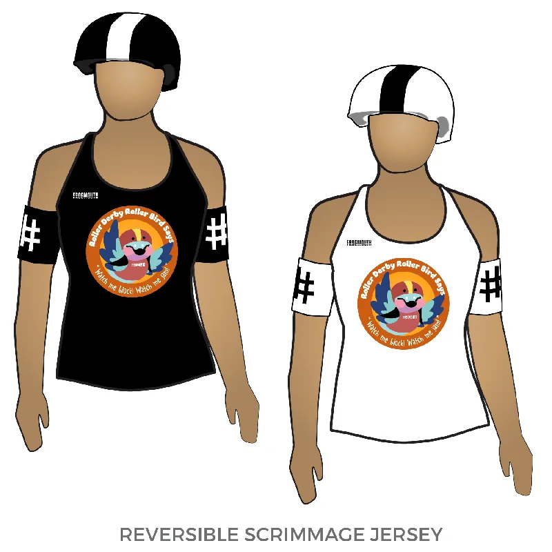 Men's Custom - Printed Baseball Jerseys with Player Names and Numbers for Personalized StyleKawaii Roller Derby Roller Bird: Reversible Scrimmage Jersey (White Ash / Black Ash) Men's Custom - Printed Baseball Jerseys with Player Names and Numbers for Personalized StyleKawaii Roller Derby Roller Bird: Reversible Scrimmage Jersey (White Ash / Black Ash)