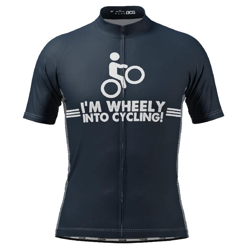 Men's Sustainable Organic Cotton Rugby Jerseys for Eco - Conscious Sports EnthusiastsMen's I'm Wheely Into Cycling! Short Sleeve Cycling Jersey Men's Sustainable Organic Cotton Rugby Jerseys for Eco - Conscious Sports EnthusiastsMen's I'm Wheely Into Cycling! Short Sleeve Cycling Jersey
