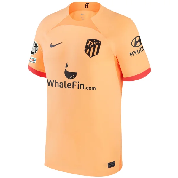 Men's Retro Hockey Jerseys with Classic Stripes and Logos for a Nostalgic Hockey AestheticNike Atletico Madrid Third Jersey w/ Champion League Patches 22/23 (Peach Cream/Atomic Orange/Black) Men's Retro Hockey Jerseys with Classic Stripes and Logos for a Nostalgic Hockey AestheticNike Atletico Madrid Third Jersey w/ Champion League Patches 22/23 (Peach Cream/Atomic Orange/Black)