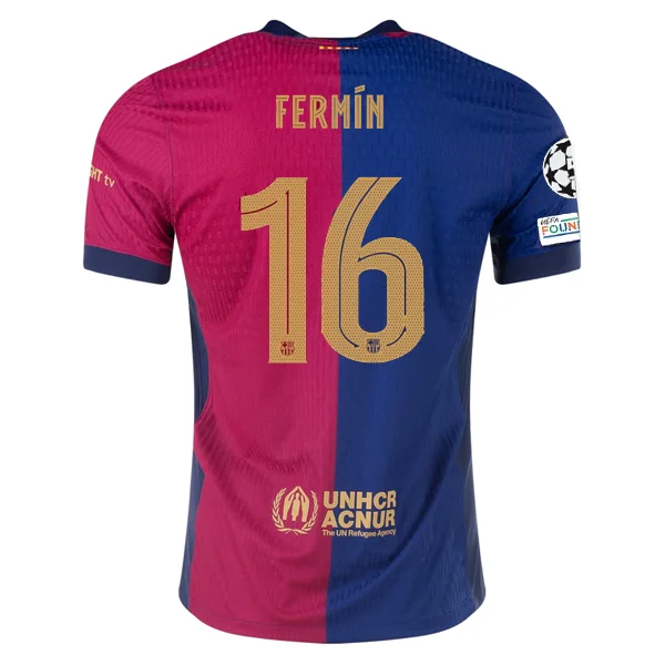 Men's Authentic Soccer Jerseys of National Teams for International Football EventsNike Barcelona Authentic Fermín López Home Jersey w/ Champions League Patches 24/25 (Royal/Nobel Red/Club Gold) Men's Authentic Soccer Jerseys of National Teams for International Football EventsNike Barcelona Authentic Fermín López Home Jersey w/ Champions League Patches 24/25 (Royal/Nobel Red/Club Gold)