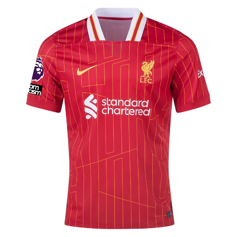 Men's Authentic Soccer Jerseys of National Teams for International Football EventsNike Liverpool Home Jersey w/ EPL + No Room For Racism Patches 24/25 (Gym Red/Chrome Yellow) Men's Authentic Soccer Jerseys of National Teams for International Football EventsNike Liverpool Home Jersey w/ EPL + No Room For Racism Patches 24/25 (Gym Red/Chrome Yellow)