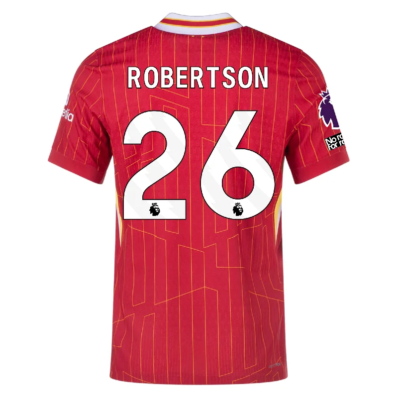 Men's Vintage American Football Jerseys of Legendary Teams for Collectors and FansNike Liverpool Match Authentic Andy Robertson Home Jersey w/ EPL + No Room For Racism Patches 24/25 (Gym Red/Chrome Yellow) Men's Vintage American Football Jerseys of Legendary Teams for Collectors and FansNike Liverpool Match Authentic Andy Robertson Home Jersey w/ EPL + No Room For Racism Patches 24/25 (Gym Red/Chrome Yellow)