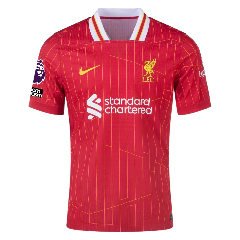 Men's Throwback Rugby Jerseys of Historic Matches and Teams for Rugby History BuffsNike Liverpool Match Authentic Home Jersey w/ EPL + No Room For Racism Patches 24/25 (Gym Red/Chrome Yellow) Men's Throwback Rugby Jerseys of Historic Matches and Teams for Rugby History BuffsNike Liverpool Match Authentic Home Jersey w/ EPL + No Room For Racism Patches 24/25 (Gym Red/Chrome Yellow)