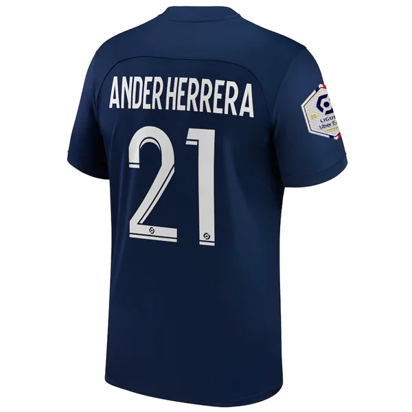 Men's Moisture - Wicking Golf Jerseys with UV Protection for Comfortable Rounds on the CourseNike Paris Saint-Germain Ander Herrera Home Jersey w/ Ligue 1 Champion Patch 22/23 (Midnight Navy/White) Men's Moisture - Wicking Golf Jerseys with UV Protection for Comfortable Rounds on the CourseNike Paris Saint-Germain Ander Herrera Home Jersey w/ Ligue 1 Champion Patch 22/23 (Midnight Navy/White)