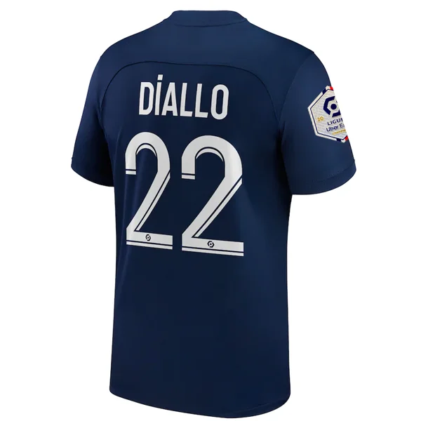 Men's Custom - Printed Baseball Jerseys with Player Names and Numbers for Personalized StyleNike Paris Saint-Germain Diallo Home Jersey w/ Ligue 1 Champion Patch 22/23 (Midnight Navy/White) Men's Custom - Printed Baseball Jerseys with Player Names and Numbers for Personalized StyleNike Paris Saint-Germain Diallo Home Jersey w/ Ligue 1 Champion Patch 22/23 (Midnight Navy/White)
