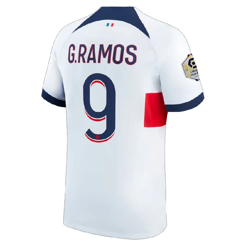 Men's Retro Hockey Jerseys with Classic Stripes and Logos for a Nostalgic Hockey AestheticNike Paris Saint-Germain Goncalo Ramos Away Jersey w/ Ligue 1 Patch 23/24 (White/Midnight Navy) Men's Retro Hockey Jerseys with Classic Stripes and Logos for a Nostalgic Hockey AestheticNike Paris Saint-Germain Goncalo Ramos Away Jersey w/ Ligue 1 Patch 23/24 (White/Midnight Navy)