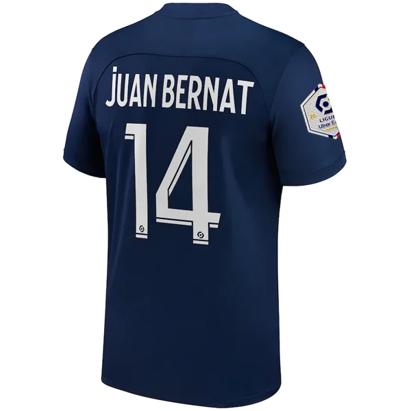 Men's Moisture - Wicking Lacrosse Jerseys with Mesh Panels for Optimal Performance on the FieldNike Paris Saint-Germain Juan Bernat Home Jersey w/ Ligue 1 Champion Patch 22/23 (Midnight Navy/White) Men's Moisture - Wicking Lacrosse Jerseys with Mesh Panels for Optimal Performance on the FieldNike Paris Saint-Germain Juan Bernat Home Jersey w/ Ligue 1 Champion Patch 22/23 (Midnight Navy/White)
