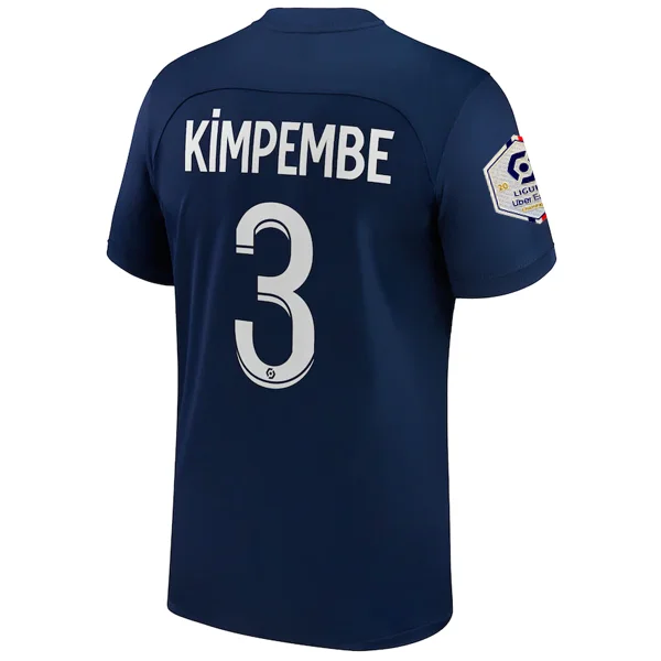 Men's Throwback Tennis Jerseys Inspired by Iconic Matches and PlayersNike Paris Saint-Germain Kimpembe Home Jersey w/ Ligue 1 Champion Patch 22/23 (Midnight Navy/White) Men's Throwback Tennis Jerseys Inspired by Iconic Matches and PlayersNike Paris Saint-Germain Kimpembe Home Jersey w/ Ligue 1 Champion Patch 22/23 (Midnight Navy/White)