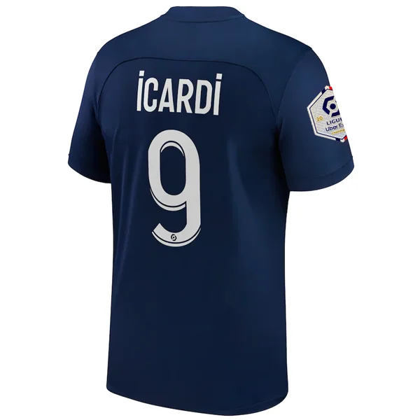 Men's Sustainable Organic Cotton Rugby Jerseys for Eco - Conscious Sports EnthusiastsNike Paris Saint-Germain Mario Icardi Home Jersey w/ Ligue 1 Champion Patch 22/23 (Midnight Navy/White) Men's Sustainable Organic Cotton Rugby Jerseys for Eco - Conscious Sports EnthusiastsNike Paris Saint-Germain Mario Icardi Home Jersey w/ Ligue 1 Champion Patch 22/23 (Midnight Navy/White)