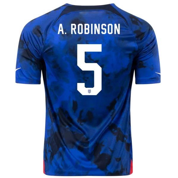 Men's Replica Hockey Jerseys of Star Players for Devoted Ice Hockey SupportersNike United States Antonee Robinson Away Jersey 22/23 (Bright Blue/White) Men's Replica Hockey Jerseys of Star Players for Devoted Ice Hockey SupportersNike United States Antonee Robinson Away Jersey 22/23 (Bright Blue/White)