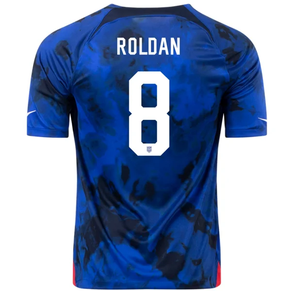 Men's Basketball Jerseys with Signature Player Logos for a Fan - Favorite LookNike United States Cristian Roldan Away Jersey 22/23 (Bright Blue/White) Men's Basketball Jerseys with Signature Player Logos for a Fan - Favorite LookNike United States Cristian Roldan Away Jersey 22/23 (Bright Blue/White)