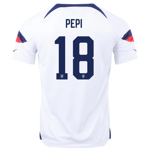 Men's Vintage American Football Jerseys of Legendary Teams for Collectors and FansNike United States Ricardo Pepi Home Jersey 22/23 (White/Loyal Blue)