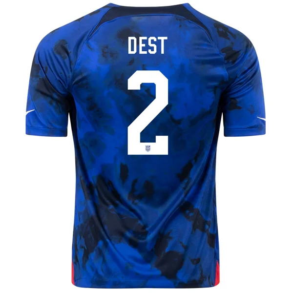 Men's Throwback Tennis Jerseys Inspired by Iconic Matches and PlayersNike United States Sergino Dest Away Jersey 22/23 (Bright Blue/White) Men's Throwback Tennis Jerseys Inspired by Iconic Matches and PlayersNike United States Sergino Dest Away Jersey 22/23 (Bright Blue/White)