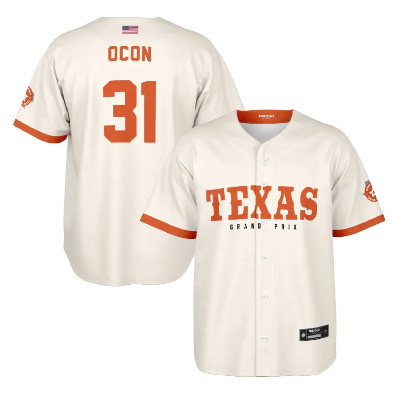 Men's Throwback Tennis Jerseys Inspired by Iconic Matches and PlayersOcon - Off-White Texas GP Jersey Men's Throwback Tennis Jerseys Inspired by Iconic Matches and PlayersOcon - Off-White Texas GP Jersey