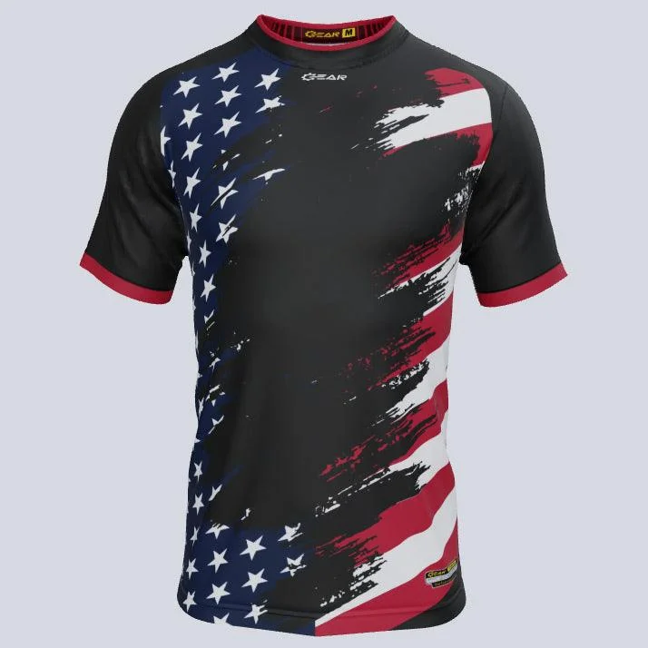 Men's Moisture - Wicking Golf Jerseys with UV Protection for Comfortable Rounds on the CourseOld Glory Custom USA Jersey Men's Moisture - Wicking Golf Jerseys with UV Protection for Comfortable Rounds on the CourseOld Glory Custom USA Jersey