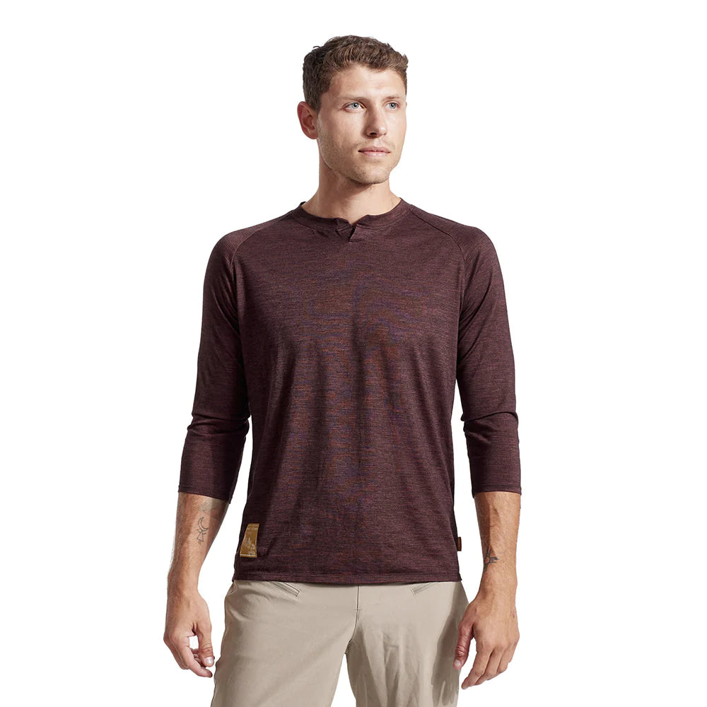 Men's Sustainable Organic Cotton Rugby Jerseys for Eco - Conscious Sports EnthusiastsPearl Izumi Canyon Merino 3/4 Sleeve MTB Jersey - Black-Russet Heather Men's Sustainable Organic Cotton Rugby Jerseys for Eco - Conscious Sports EnthusiastsPearl Izumi Canyon Merino 3/4 Sleeve MTB Jersey - Black-Russet Heather
