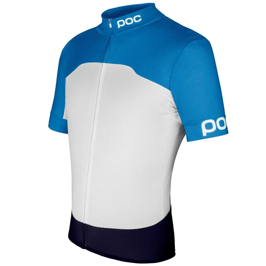 Men's Sustainable Organic Cotton Rugby Jerseys for Eco - Conscious Sports EnthusiastsPOC Raceday Climber Short Sleeve Men's Cycling Jersey - Blue/White Men's Sustainable Organic Cotton Rugby Jerseys for Eco - Conscious Sports EnthusiastsPOC Raceday Climber Short Sleeve Men's Cycling Jersey - Blue/White