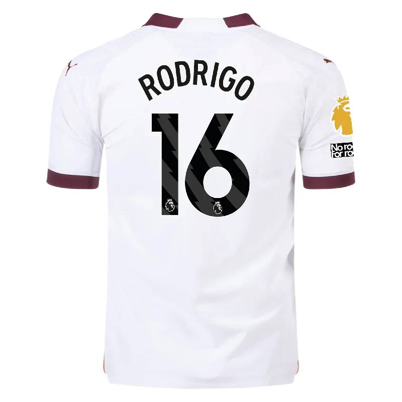 Men's Replica Hockey Jerseys of Star Players for Devoted Ice Hockey SupportersPuma Manchester City Authentic Rodrigo Away Jersey w/ EPL + No Room For Racism + Club World Cup Patches 23/24 (Puma White/Aubergine) Men's Replica Hockey Jerseys of Star Players for Devoted Ice Hockey SupportersPuma Manchester City Authentic Rodrigo Away Jersey w/ EPL + No Room For Racism + Club World Cup Patches 23/24 (Puma White/Aubergine)
