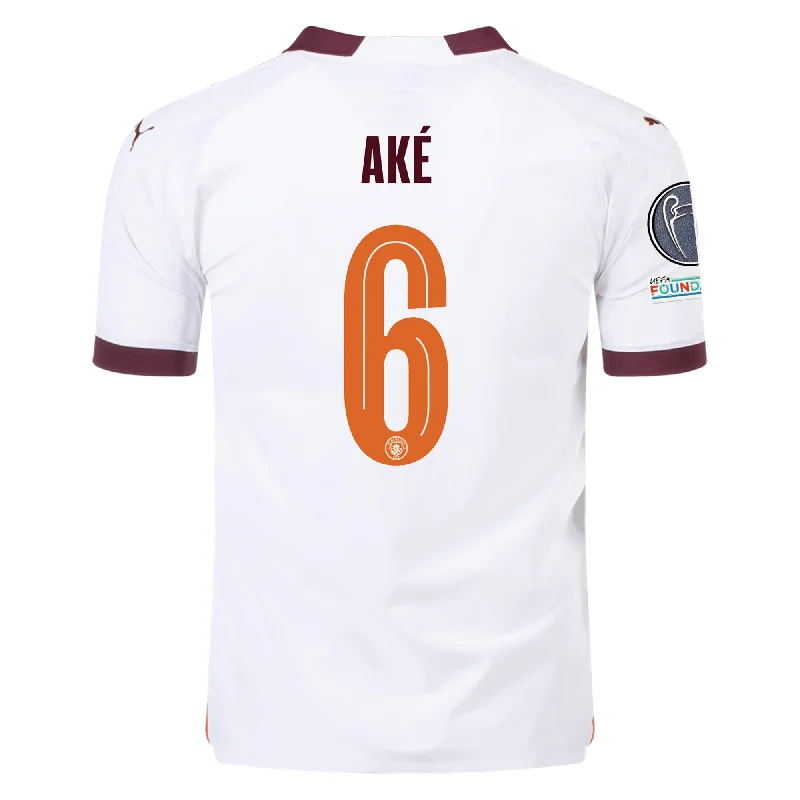 Men's Vintage American Football Jerseys of Legendary Teams for Collectors and FansPuma Manchester City Authentic Nathan Ake Away Jersey w/ Champions League + Club World Cup Patches 23/24 (Puma White/Aubergine) Men's Vintage American Football Jerseys of Legendary Teams for Collectors and FansPuma Manchester City Authentic Nathan Ake Away Jersey w/ Champions League + Club World Cup Patches 23/24 (Puma White/Aubergine)