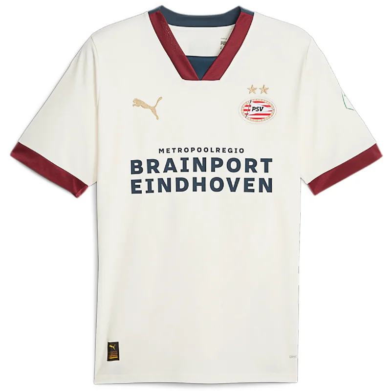 Men's Moisture - Wicking Golf Jerseys with UV Protection for Comfortable Rounds on the CoursePuma PSV Eindhoven Away Jersey 23/24 (Prestine/Darknight) Men's Moisture - Wicking Golf Jerseys with UV Protection for Comfortable Rounds on the CoursePuma PSV Eindhoven Away Jersey 23/24 (Prestine/Darknight)