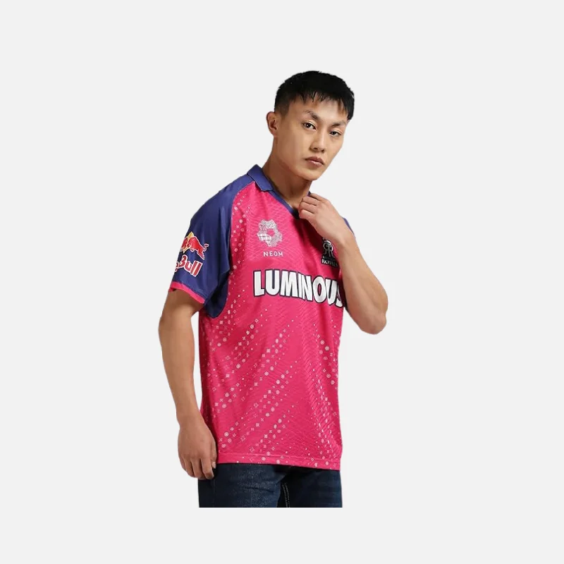 Men's Breathable Polyester Running Jerseys in Bright Neon Colors for High - Visibility WorkoutsRajasthan Royals IPL 2024 Match Jersey (Half Sleeve) -Pink Men's Breathable Polyester Running Jerseys in Bright Neon Colors for High - Visibility WorkoutsRajasthan Royals IPL 2024 Match Jersey (Half Sleeve) -Pink